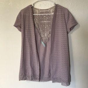 Maurices Short Sleeve Cardigan